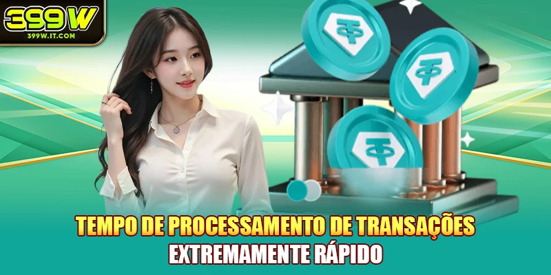 Tempo de processamento de transações extremamente rápido Tempo de processamento de transações extremamente rápido