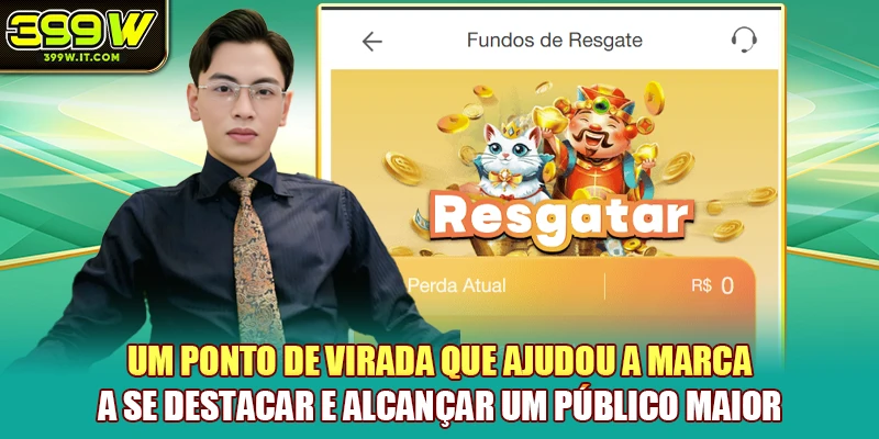 Um ponto de virada que ajudou a marca a se destacar e alcançar um público maior Um ponto de virada que ajudou a marca a se destacar e alcançar um público maior